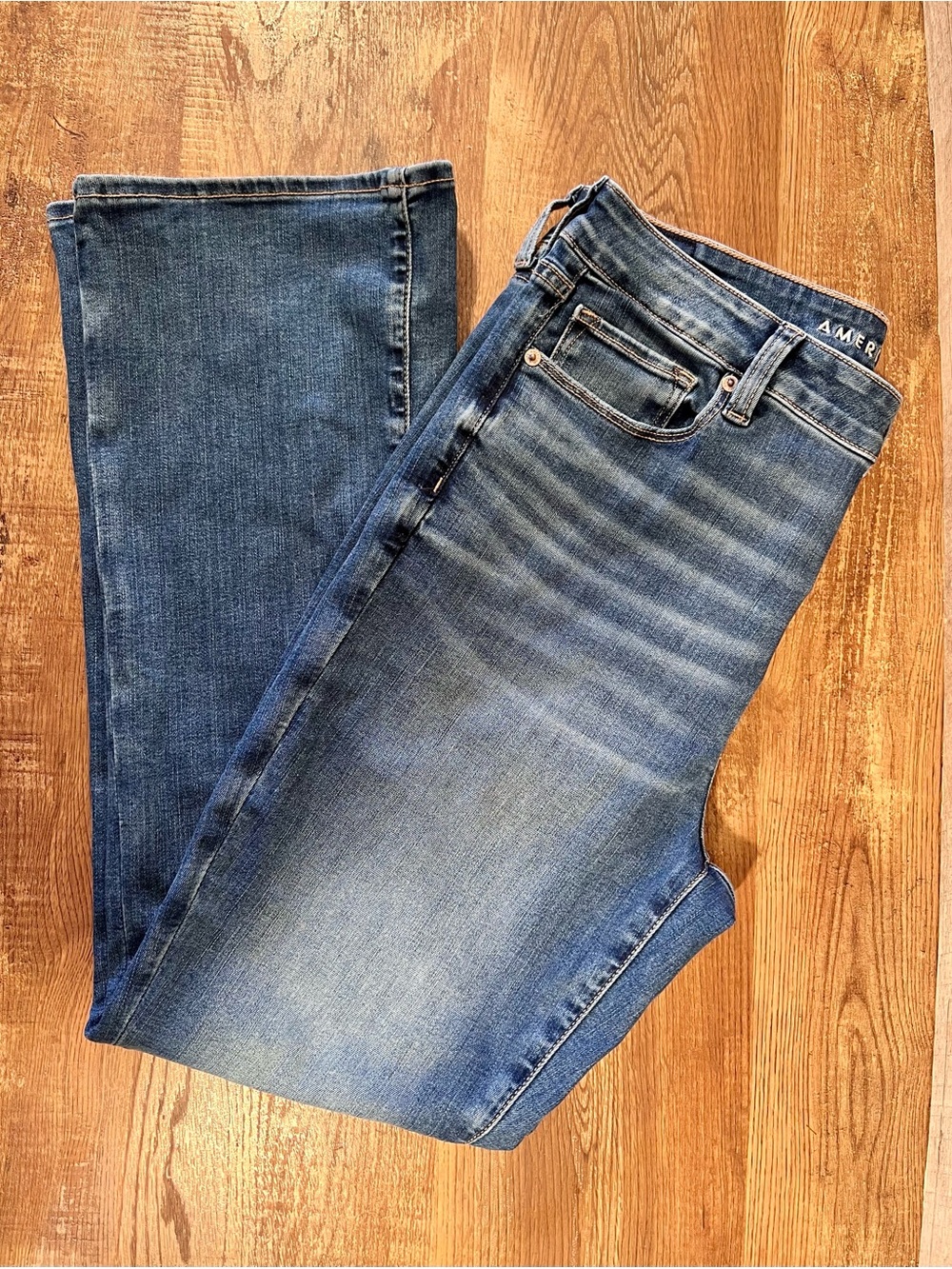 American Eagle Outfitters Next Level Stretch High Rise Skinny Kick Jeans 14short